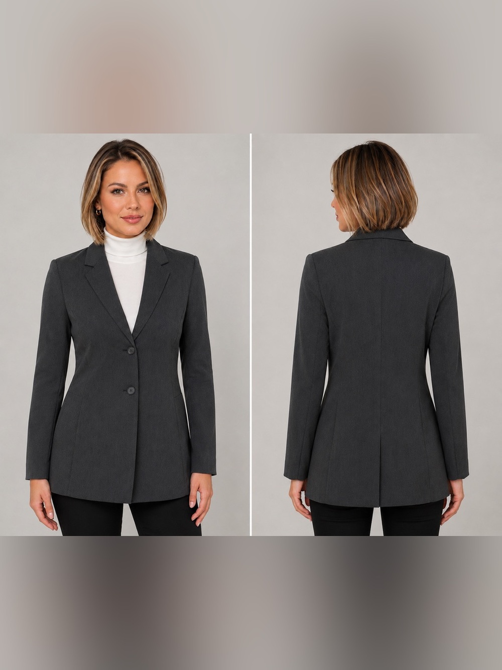 Signature Stretch Long Slim Blazer), Express Gray Women's Long
Blazer Jacket.